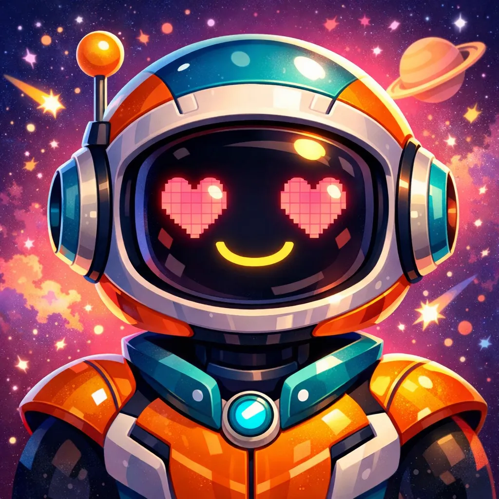 Colorful abstract avatar with vibrant spirals and geometric shapes forming a unique pattern